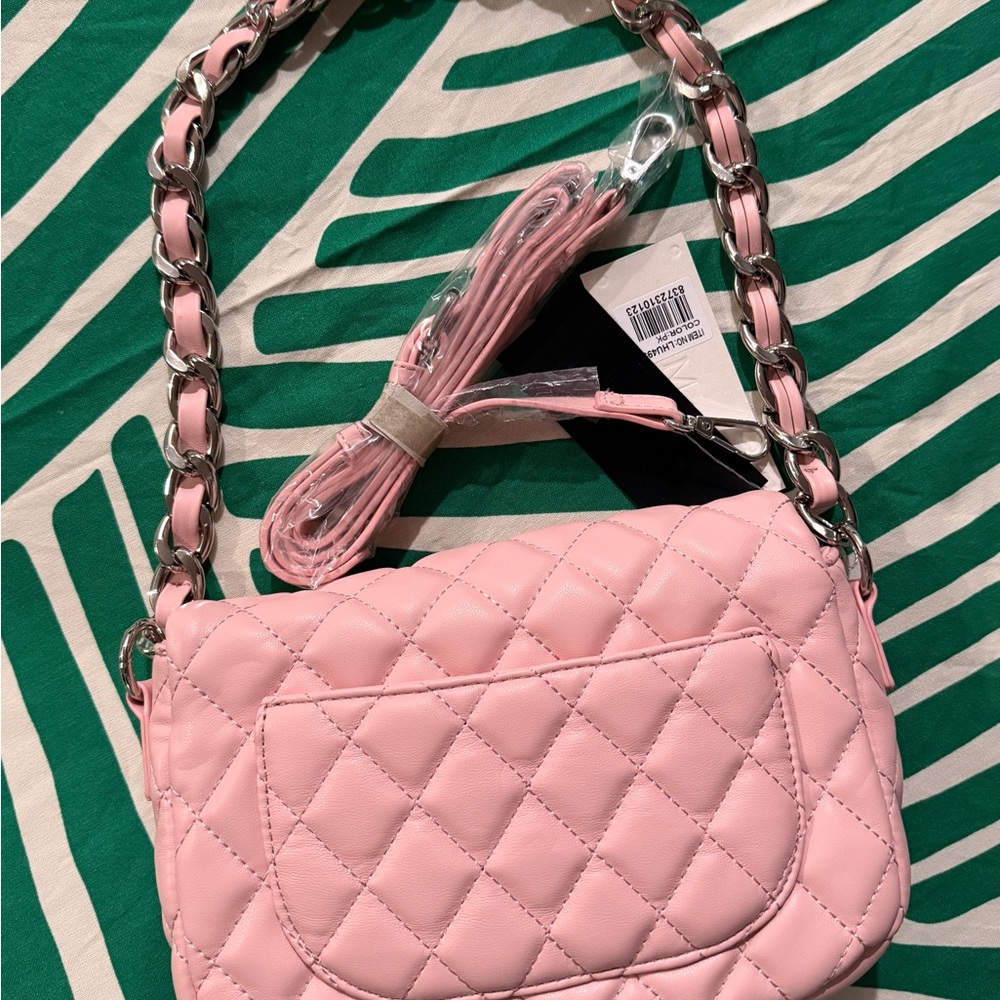 Pink Quilted Women's Bag / Le Miel - Picture 7 of 8
